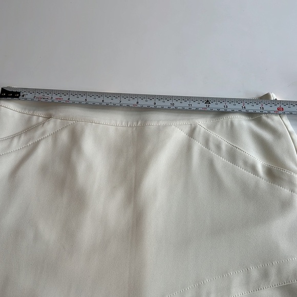 BCBG Max Azria off white Beckett asymmetric mini skirt size M - Picture 10 of 10